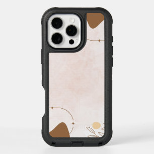 Brown Cream Aesthetic Floral Linktree iPhone 16 Pro Max Case