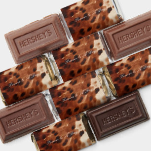 Brown Cream Black Cowhide Wedding Hershey's Miniatures