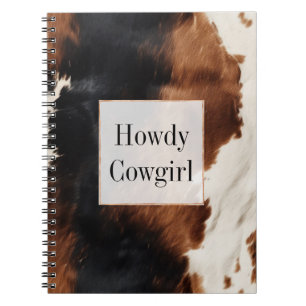 Brown Cream Black Southwest Cowhide Notebook