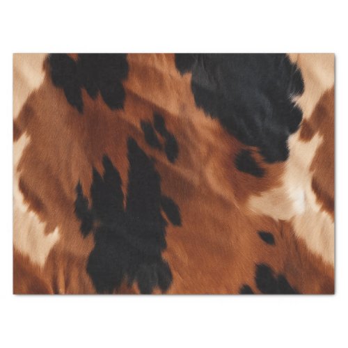 Brown Cream Black Southwest Cowhide Tissue Paper