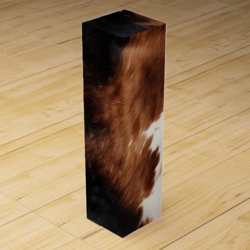 Brown Cream Black Southwest Cowhide Wine Box