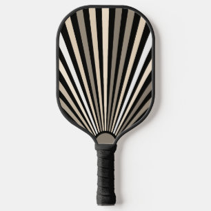Brown Cream Black stripes Pickleball Paddle
