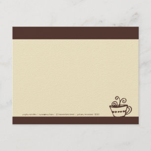 Brown & Cream Coffee Cup Note Cards