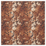 Brown Cream Cowhide Fabric