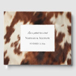 Brown Cream Cowhide Guest Book