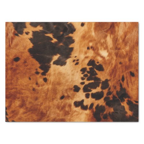 Brown Cream Cowhide Wedding Tissue Paper