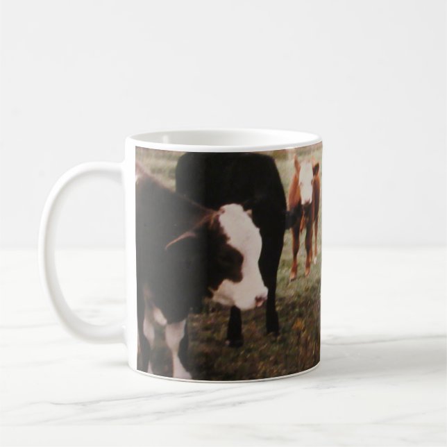 Brown Cream Cows Coffee Mug (Left)