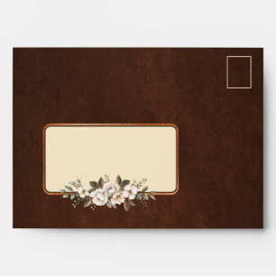 Brown & Cream Floral Neutral Envelope