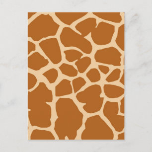 BROWN CREAM GIRAFFE ANIMAL PATTERN BACKGROUNDS WAL POSTCARD