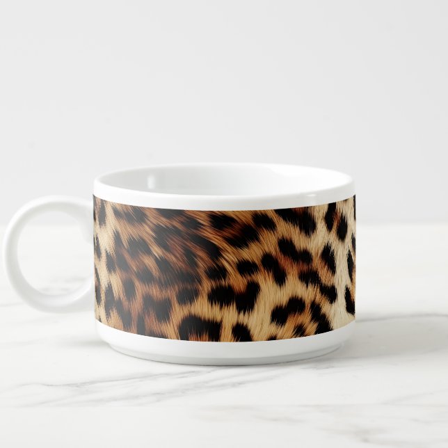 Brown Cream Leopard Animal  Bowl (Right)