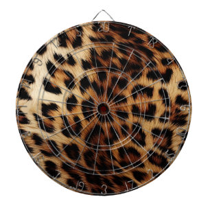 Brown Cream Leopard Animal  Dart Board