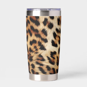 Brown Cream Leopard Animal Insulated Tumbler