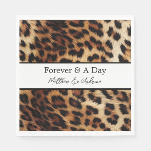 Brown Cream Leopard Animal Napkins
