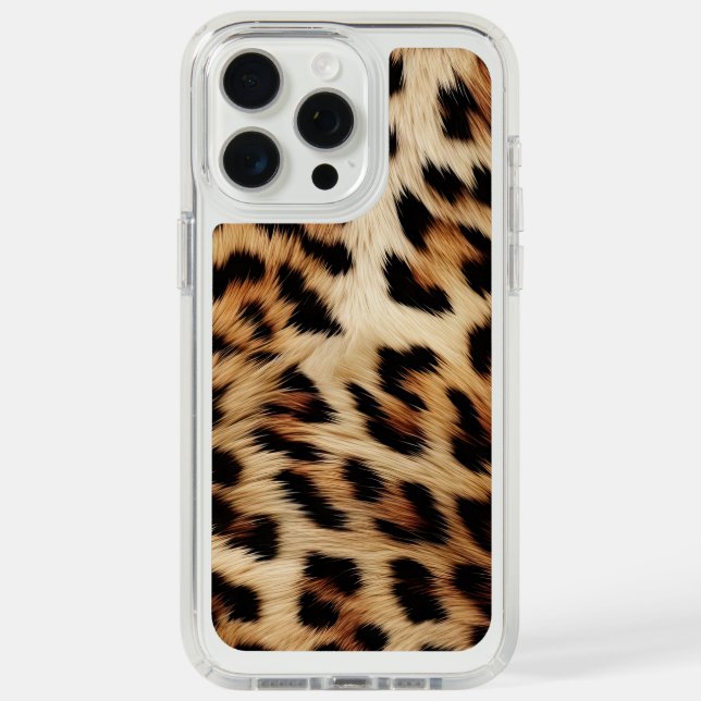 Brown Cream Leopard Animal  Speck iPhone Case (Front (White Titanium))