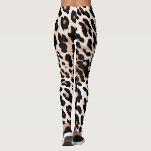 Brown Cream Leopard  Leggings