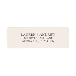 Brown & Cream Minimalist Return Address Label