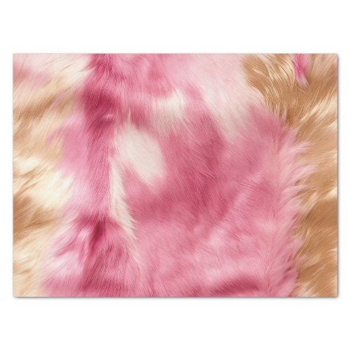 Brown Cream Pink Cowgirl Cowhide  Tissue Paper