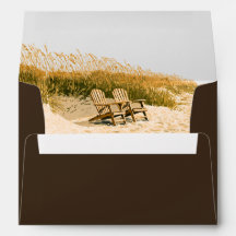 Brown Cream Script Return Address Wedding