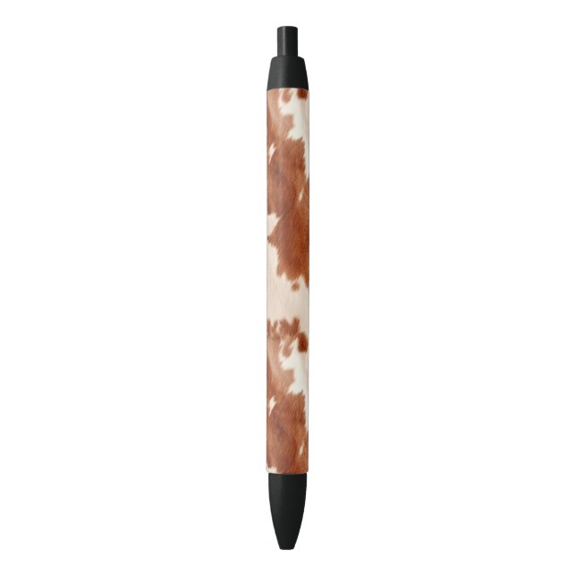 Brown Cream Southwest Cowhide Christmas Pen (Front Vertical)
