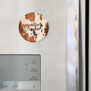 Brown Cream Southwest Cowhide Magnet