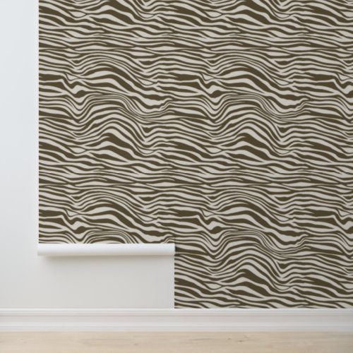 Brown Cream Zebra Animal Wallpaper