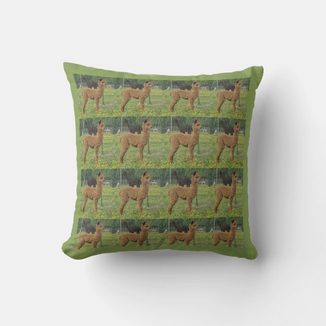 Brown Cria Throw Pillow (Front)