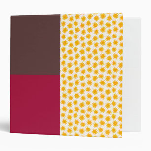 Brown Crimson Gold Sunburst Binder