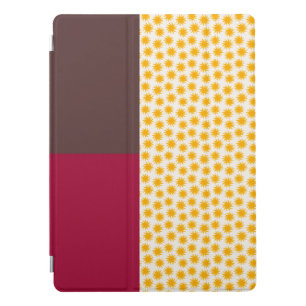 Brown Crimson Gold Sunburst iPad Case