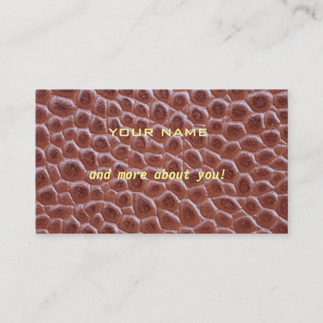 Brown crocodile leather Business Card (Front)