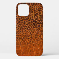 Brown crocodile leather