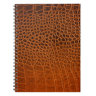 Brown crocodile leather notebook