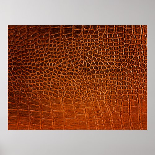 Brown crocodile leather poster
