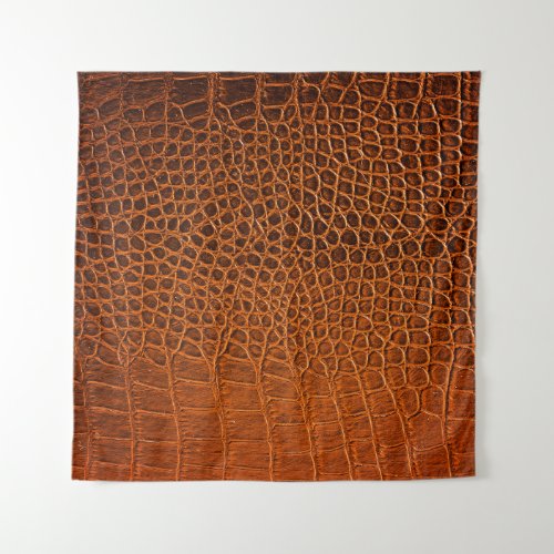 Brown crocodile leather tapestry