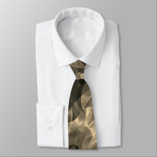 Brown curved triangles or ripples. neck tie