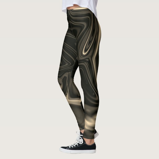 Brown curves or undulation, brown darkest. leggings (Left)