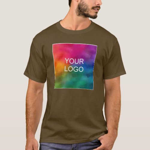 Brown Custom Create Your Own Add Logo Template T_Shirt