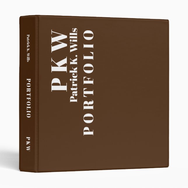 Brown Custom Portfolio Binder (Front/Spine)