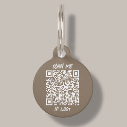 Brown Custom QR Code | Scan Pet ID Tag