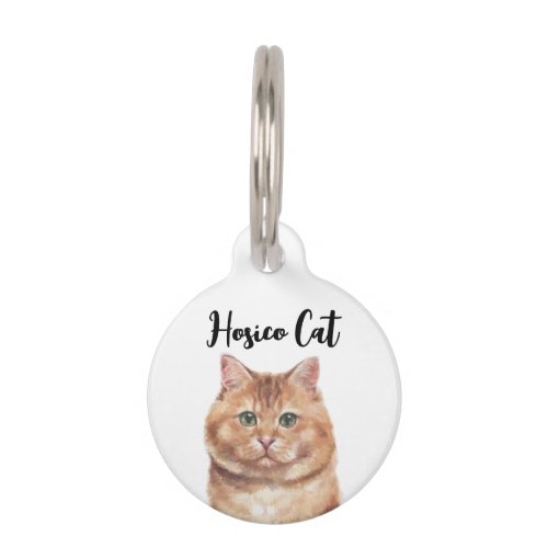 Brown Cute Hosico Cat Pet ID Tag