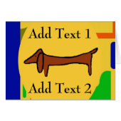 Brown Dachshund Abstract Dogs (Front Horizontal)