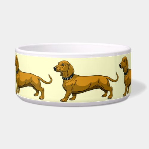 brown dachshund bowl