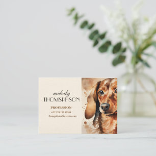 Brown Dachshund Business Card