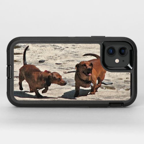Brown Dachshund Dogs OtterBox iPhone 11 Case