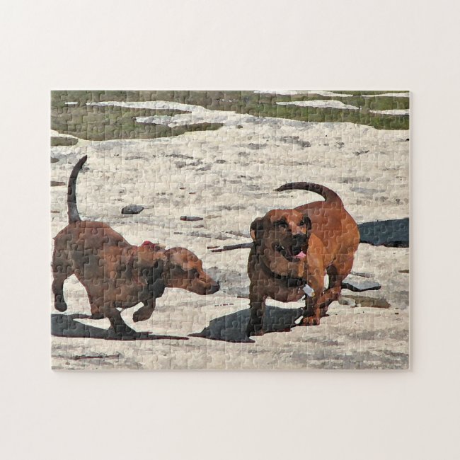 Brown Dachshund Dogs Puzzle