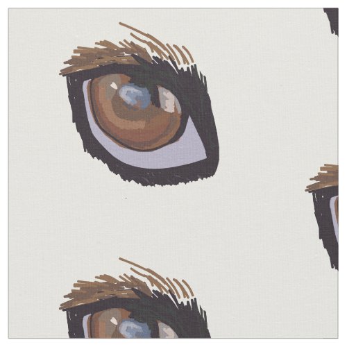 Brown Dachshund Eye Fabric