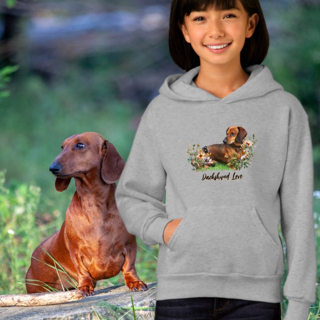 Brown Dachshund Love My Dog Hoodie (Creator Uploaded)
