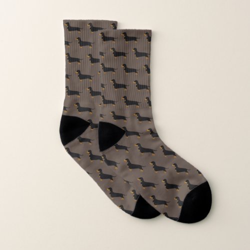 Brown Dachshund Socks