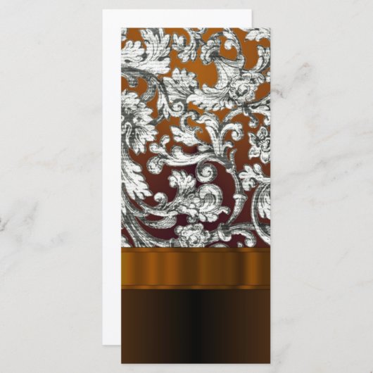 Brown damask floral pattern (Front/Back)
