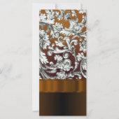 Brown damask floral pattern (Front)