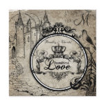 Brown Damask Unconditional Love Wedding Invite